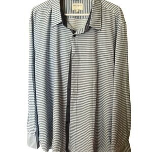 CON.STRUCT XXXL‎ Blue Houndstooth Long Sleeve 4-Way Stretch Shirt